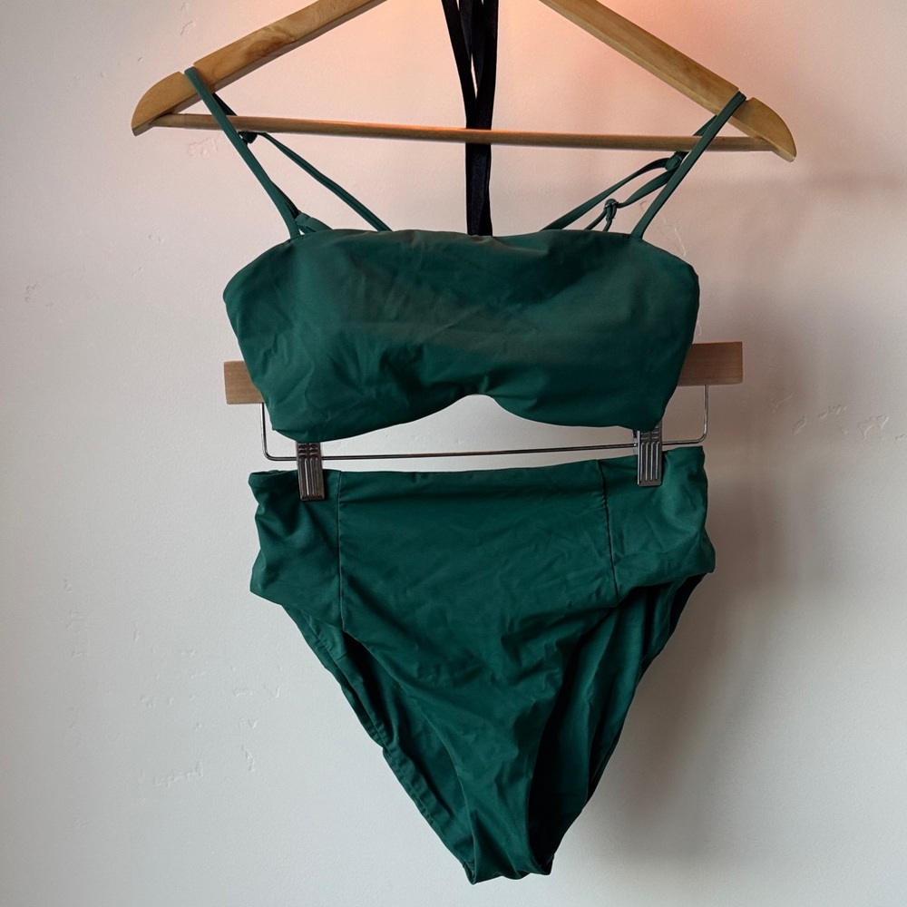 Vuori Green High-Waist Bikini Set